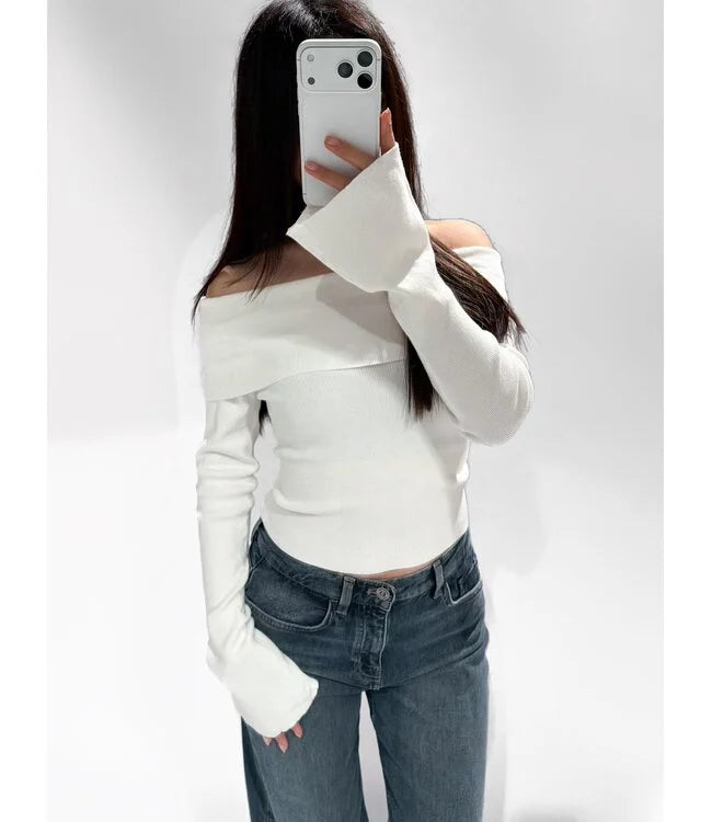 OFF SHOULDER TOP WHITE - PRE ORDER 28-11